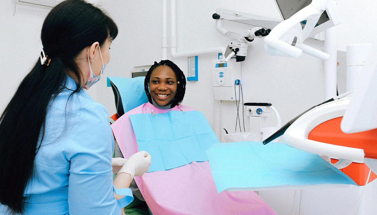 Dental Patient smiling at Dentist