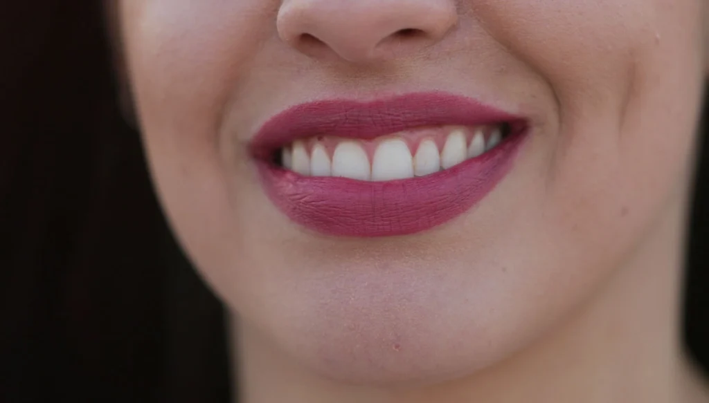 woman smiling showing gums