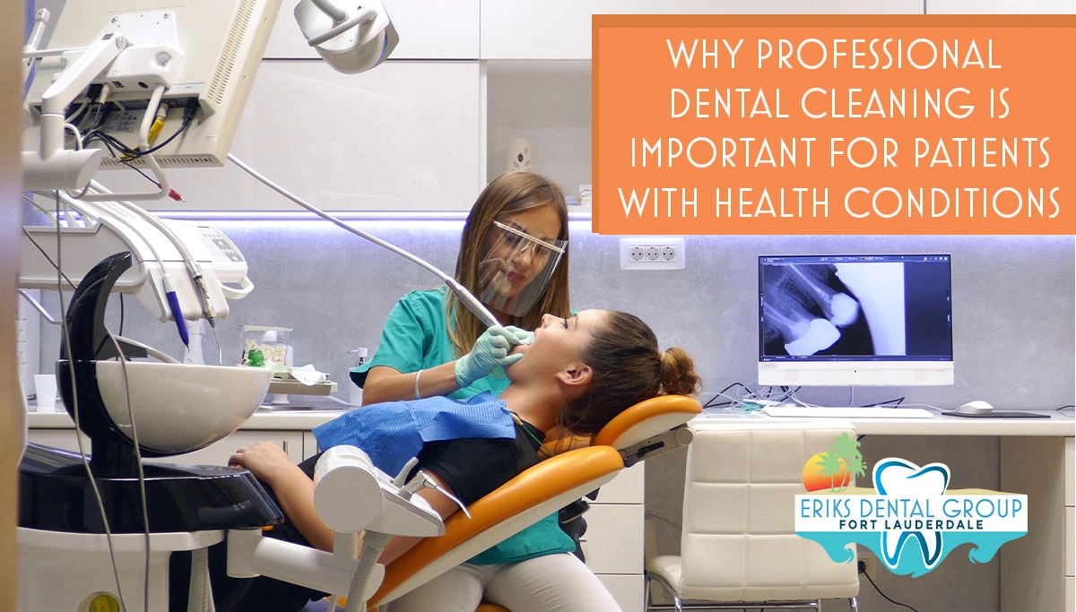 dental hygenist cleaning a patient's mouth