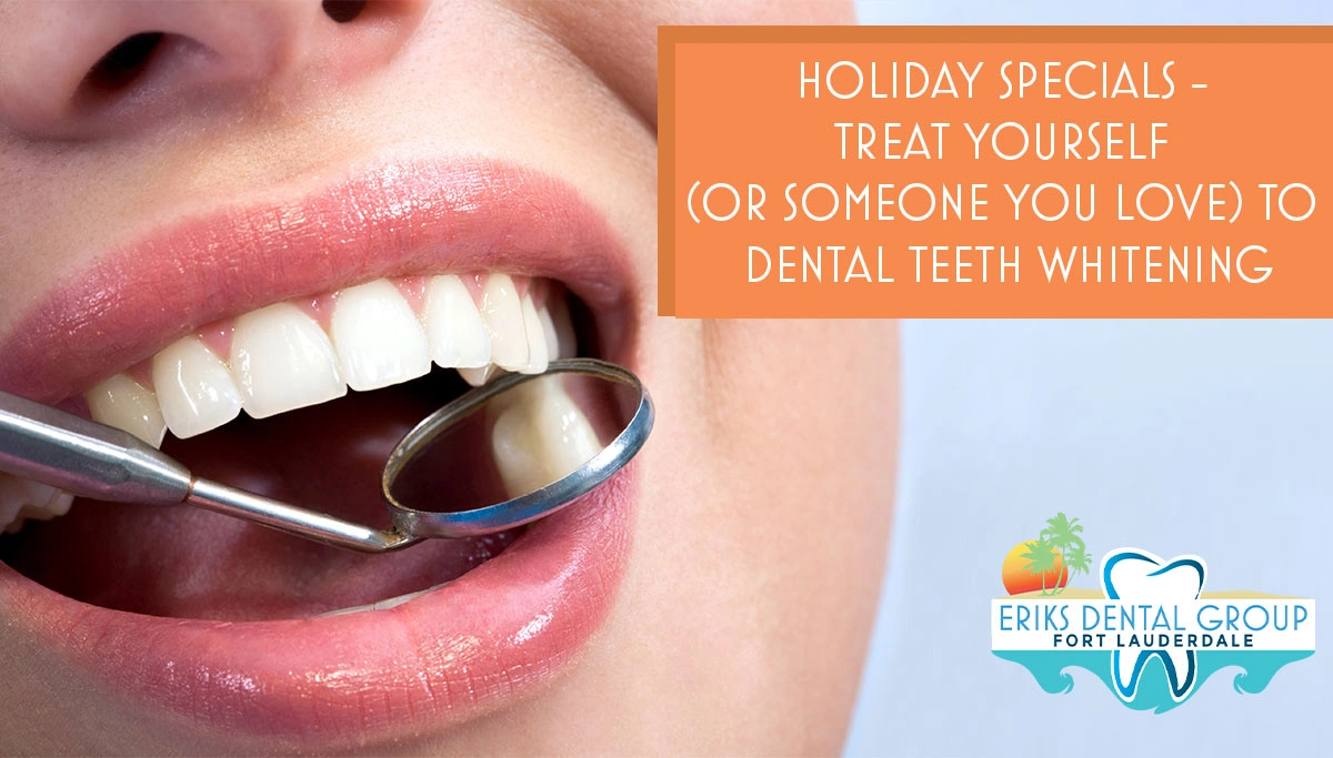 Woman smiling as a dental instrument by her mouth