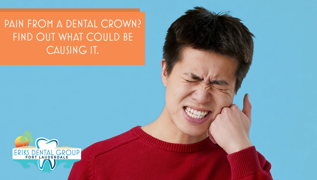 young man puts fist to cheek with his eyes closed in pain